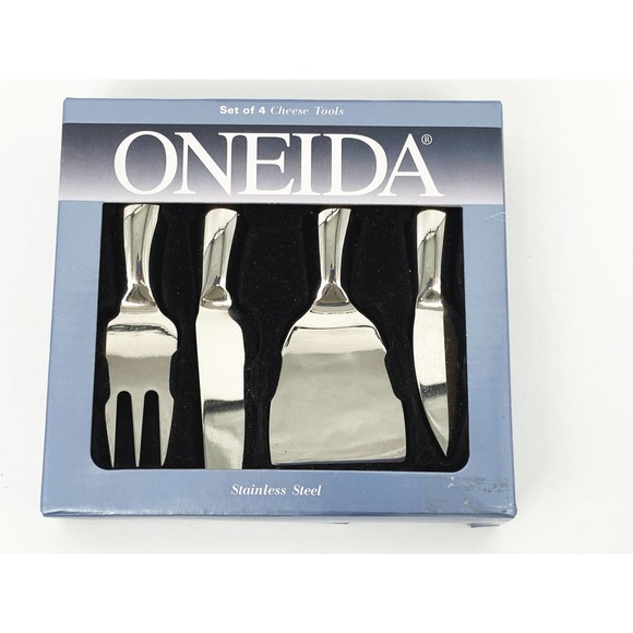 Oneida  Stainless Steel Set of 4 Cheese Tools - Picture 1 of 3